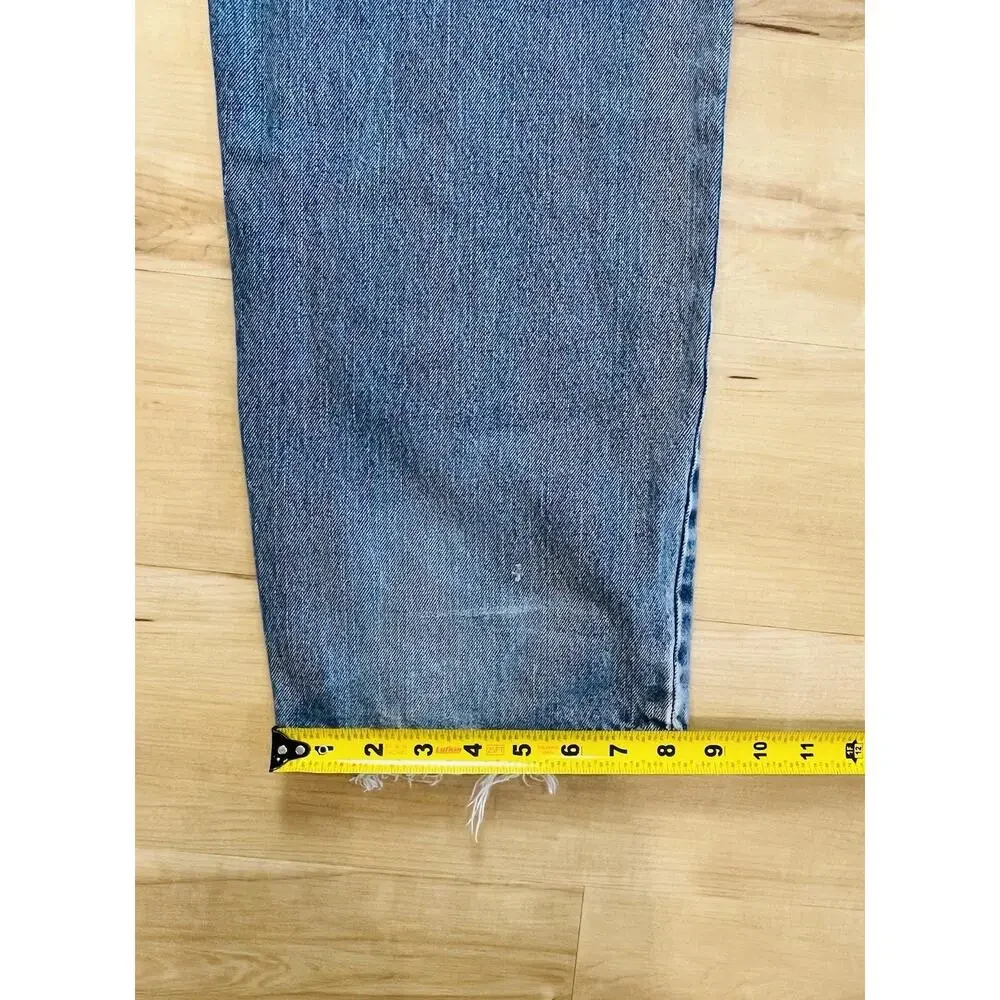 Levis 550 Relaxed Fit Jeans Men 38x34 Light Wash Blue Tapered Leg Denim